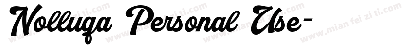 Nolluqa Personal Use字体转换